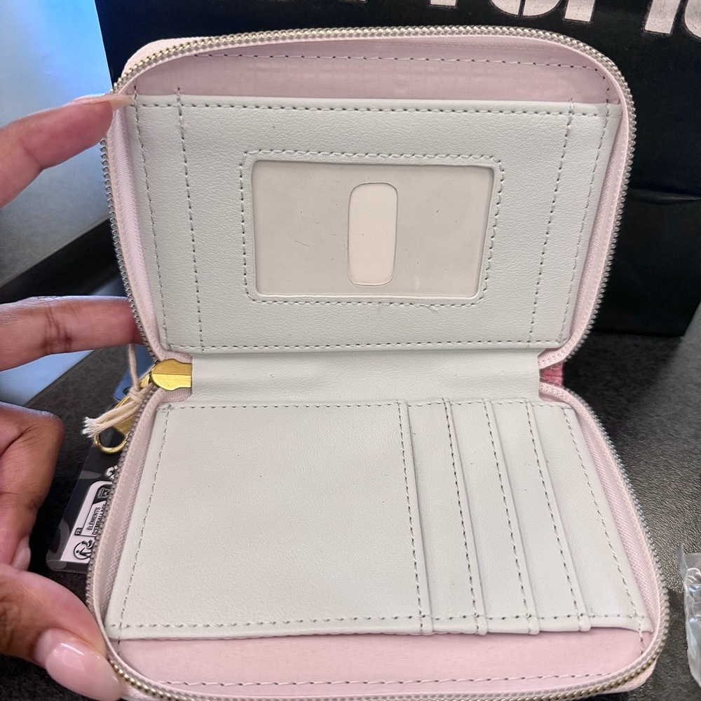 NEW Loungefly Disney Stitch & Scrump Cherry Blossoms Mini Zipper Wallet 🌸 - Picture 3 of 7